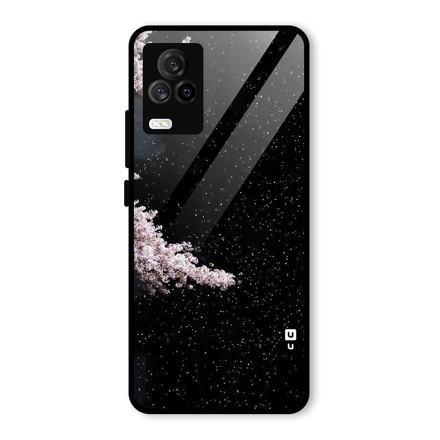 Beautiful Night Sky Flowers Glass Back Case for Vivo iQOO 7 Legend 5G