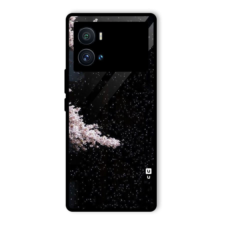 Beautiful Night Sky Flowers Glass Back Case for Vivo iQOO 9 Pro