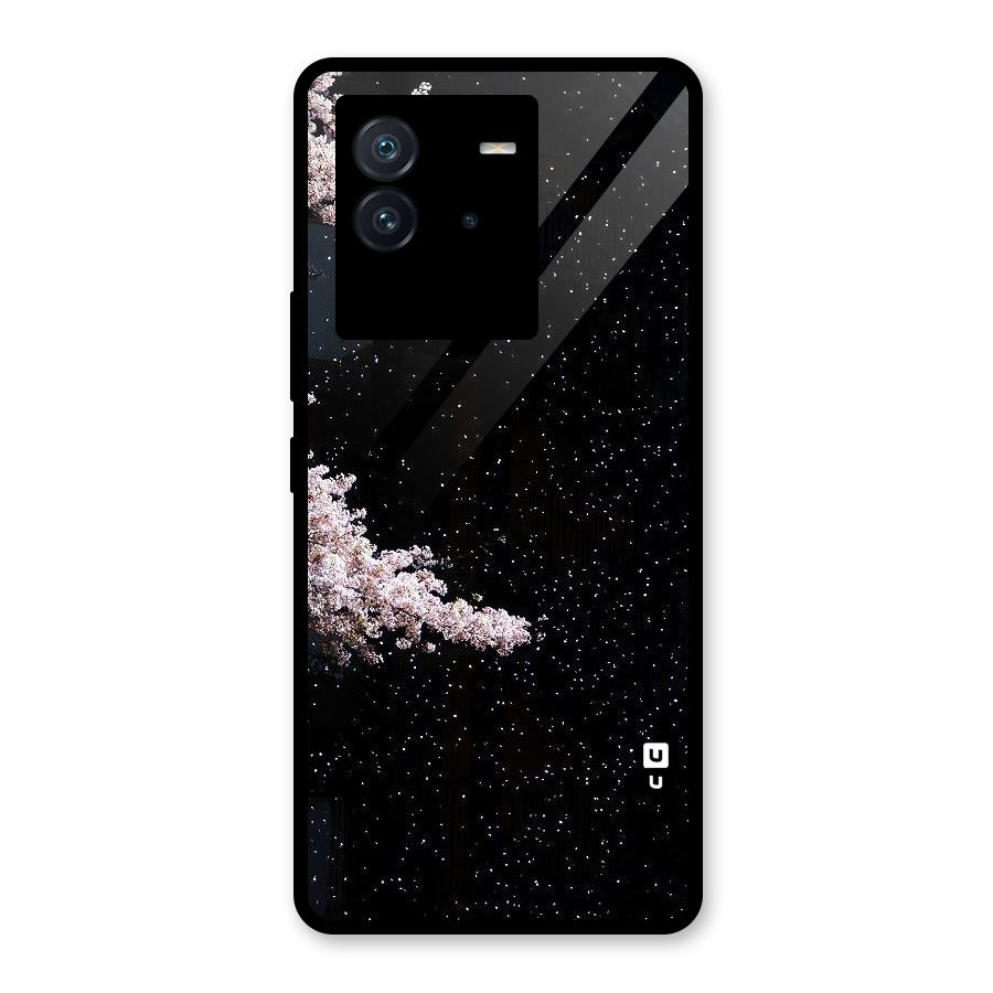 Beautiful Night Sky Flowers Glass Back Case for Vivo iQOO Neo 6 5G