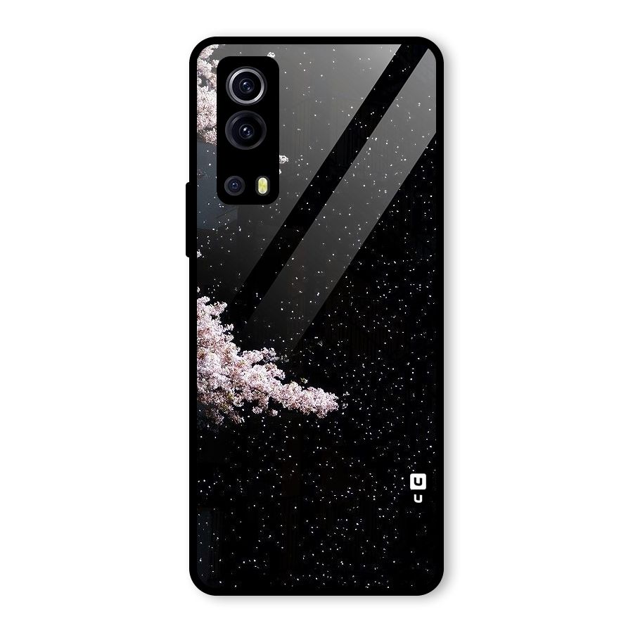 Beautiful Night Sky Flowers Glass Back Case for Vivo iQOO Z3
