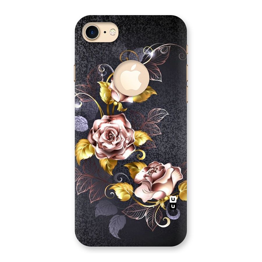 Beautiful Old Floral Design Back Case for iPhone 8 Logo Cut
