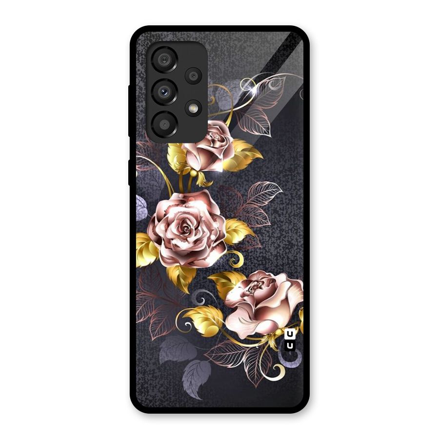 Beautiful Old Floral Design Glass Back Case for Galaxy A33 5G