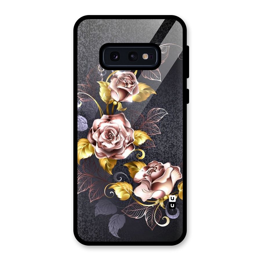 Beautiful Old Floral Design Glass Back Case for Galaxy S10e
