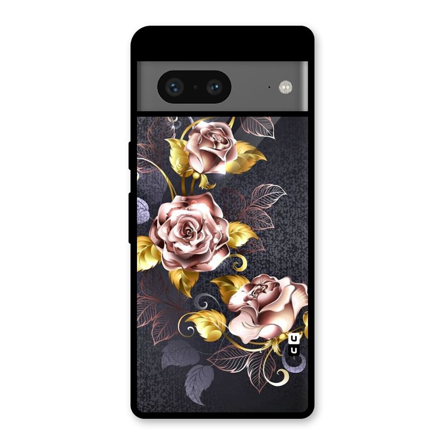 Beautiful Old Floral Design Glass Back Case for Google Pixel 7