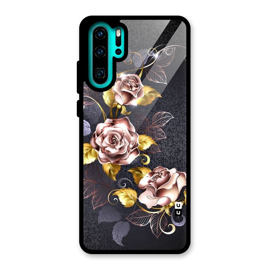 Beautiful Old Floral Design Glass Back Case for Huawei P30 Pro
