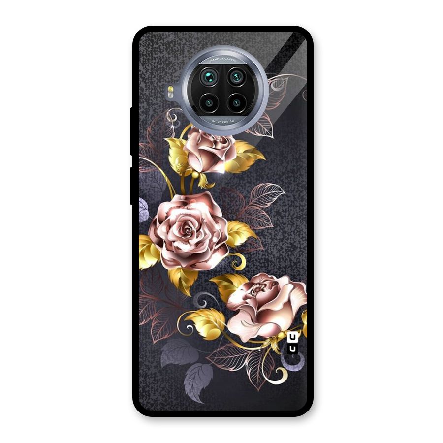 Beautiful Old Floral Design Glass Back Case for Mi 10i