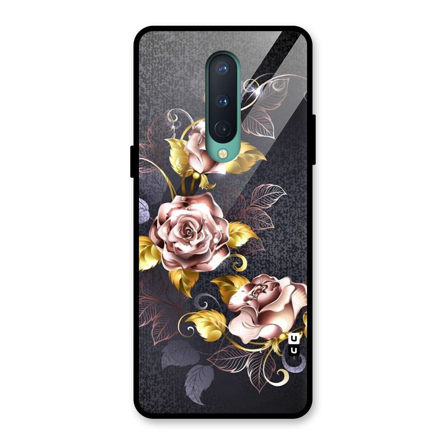 Beautiful Old Floral Design Glass Back Case for OnePlus 8
