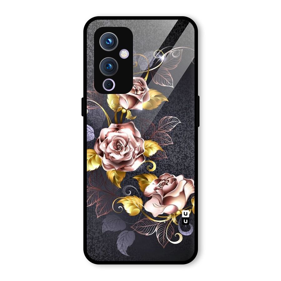 Beautiful Old Floral Design Glass Back Case for OnePlus 9
