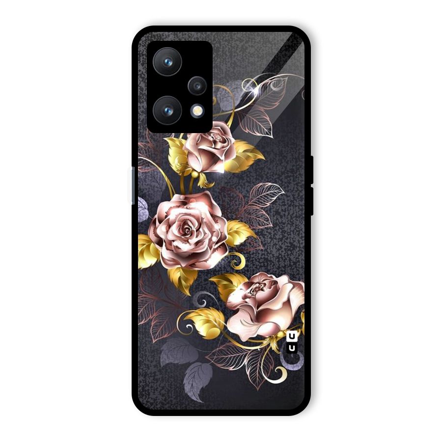 Beautiful Old Floral Design Glass Back Case for Realme 9 Pro 5G