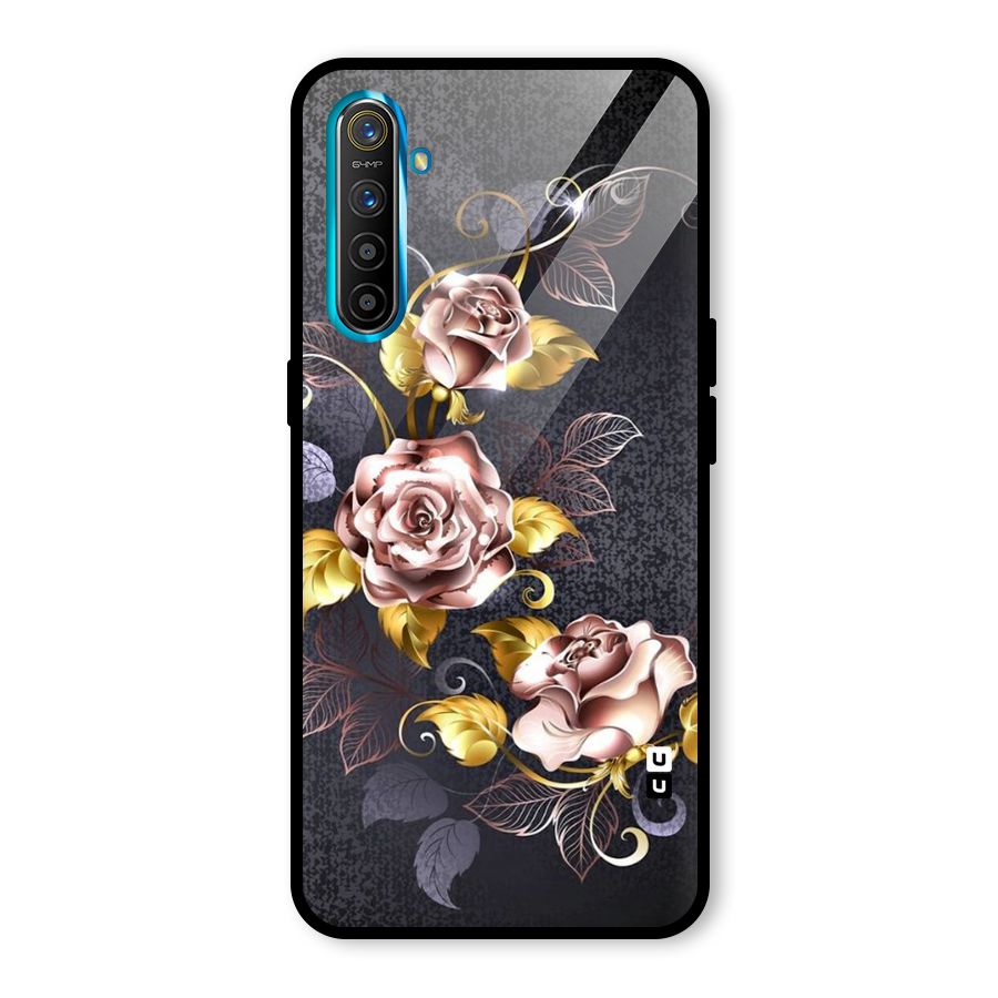Beautiful Old Floral Design Glass Back Case for Realme X2
