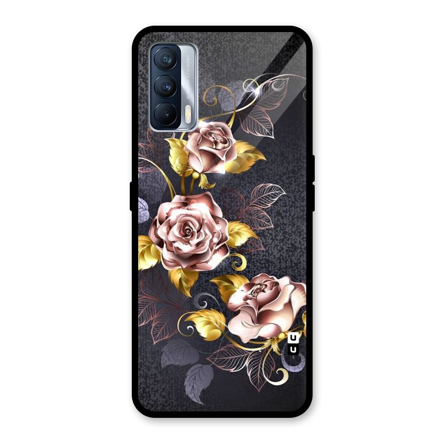 Beautiful Old Floral Design Glass Back Case for Realme X7