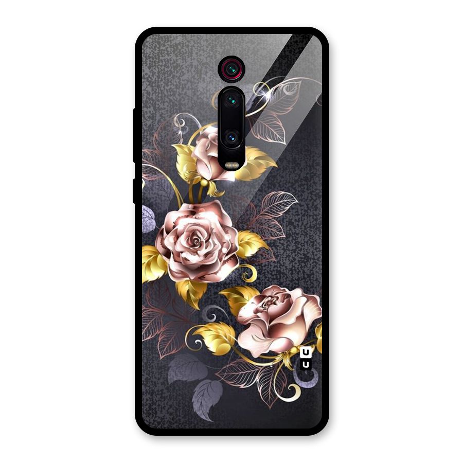 Beautiful Old Floral Design Glass Back Case for Redmi K20