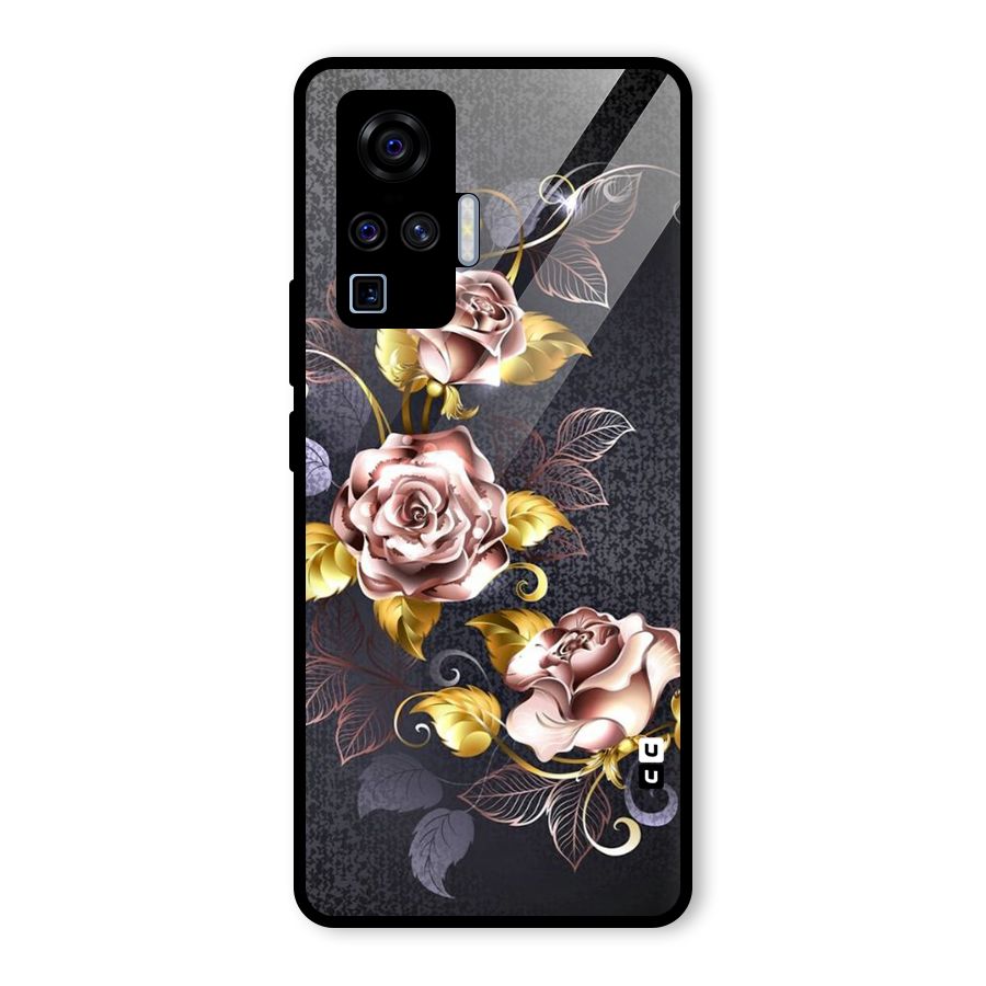 Beautiful Old Floral Design Glass Back Case for Vivo X50 Pro