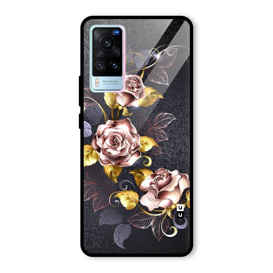 Beautiful Old Floral Design Glass Back Case for Vivo X60
