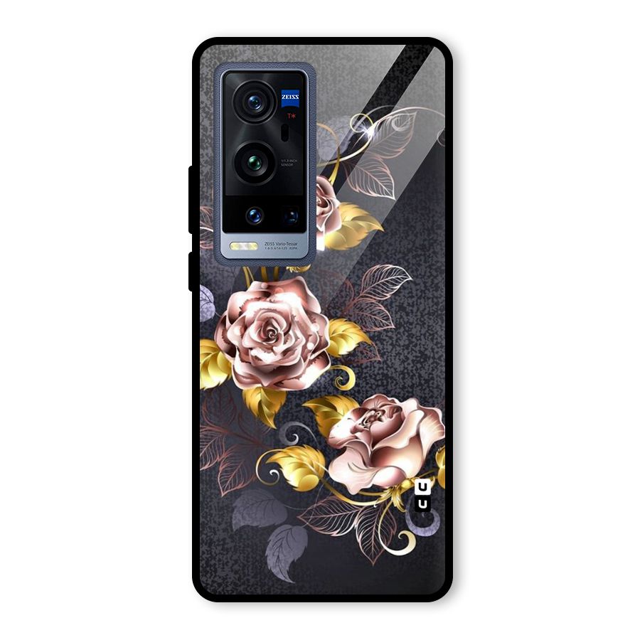 Beautiful Old Floral Design Glass Back Case for Vivo X60 Pro Plus