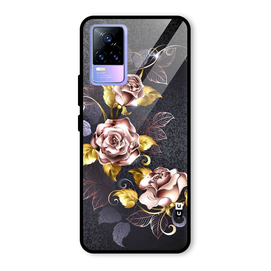 Beautiful Old Floral Design Glass Back Case for Vivo Y73