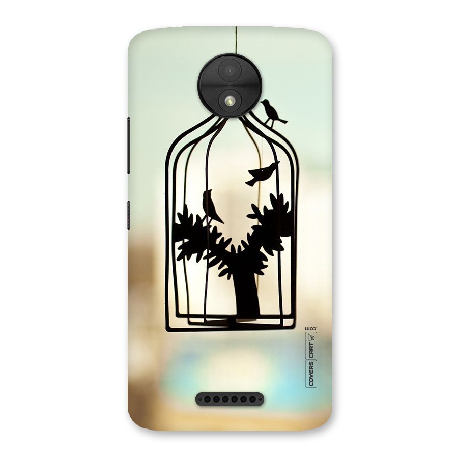 Beautiful Pegion Cage Back Case for Moto C