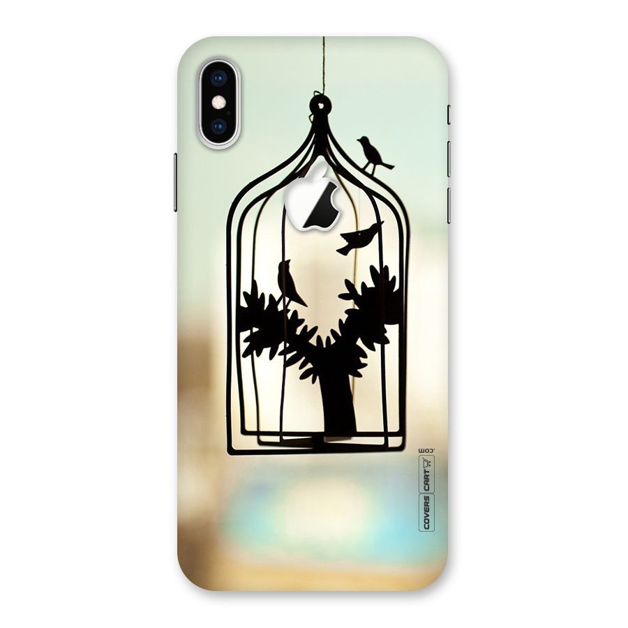 Beautiful Pegion Cage Back Case for iPhone XS Max Apple Cut
