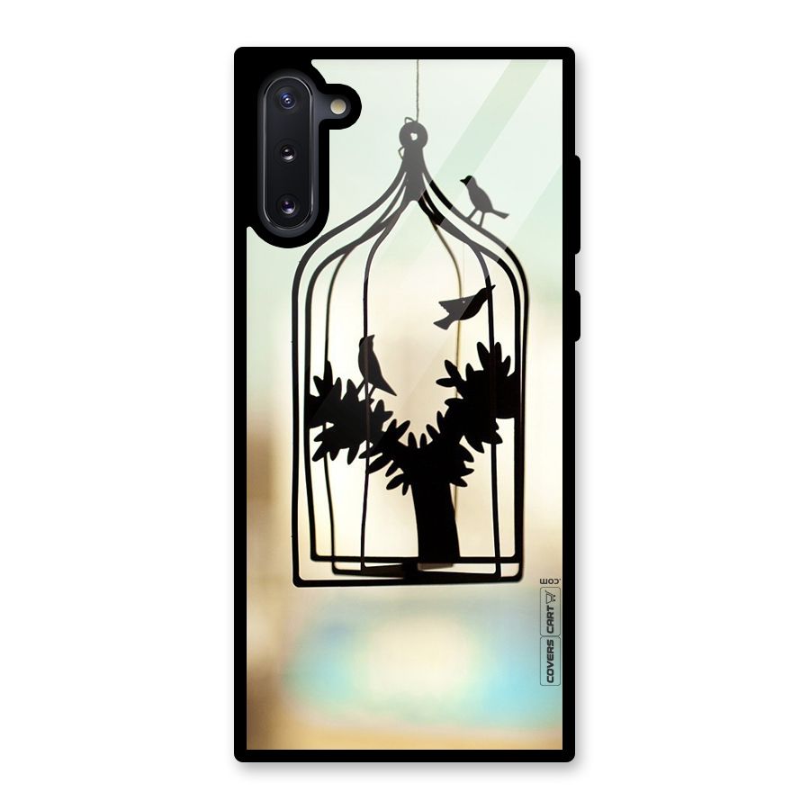Beautiful Pegion Cage Glass Back Case for Galaxy Note 10