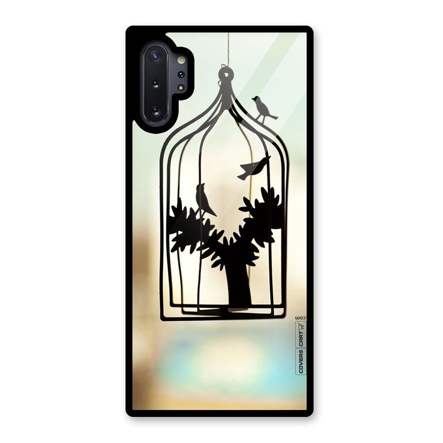 Beautiful Pegion Cage Glass Back Case for Galaxy Note 10 Plus