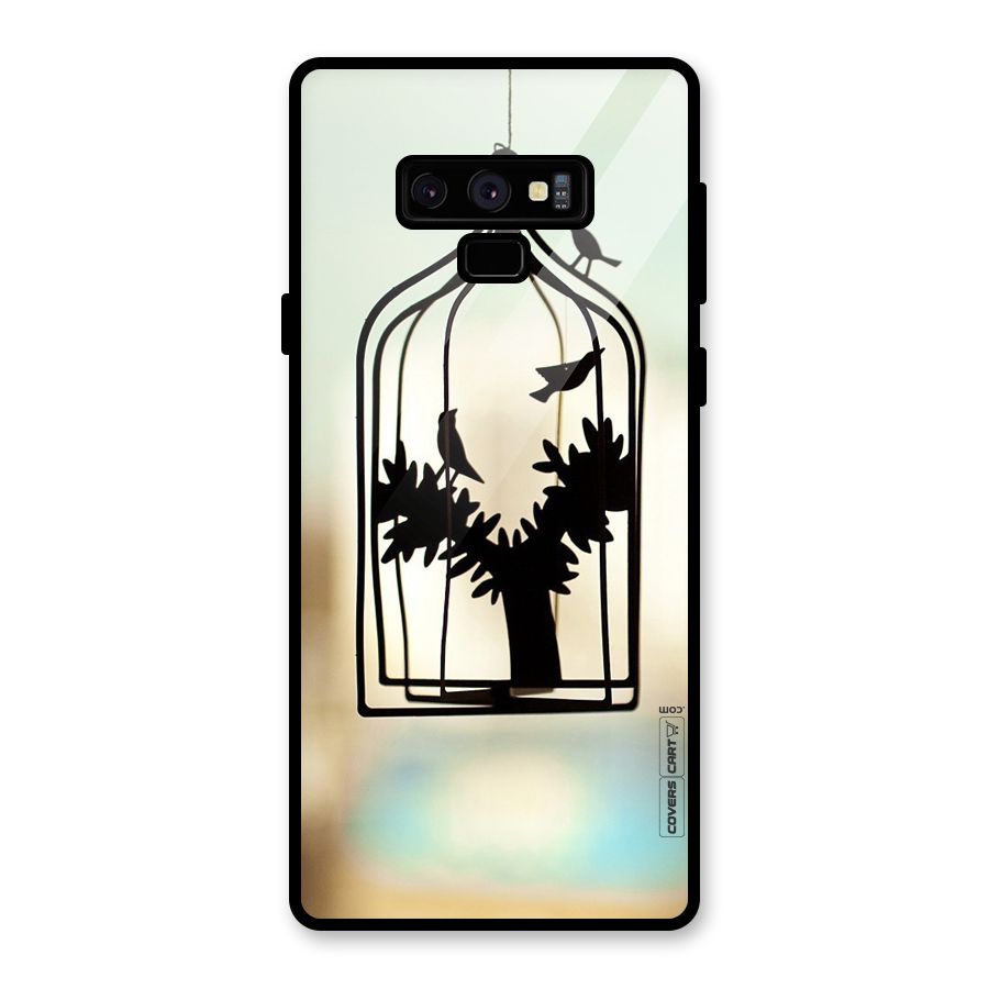 Beautiful Pegion Cage Glass Back Case for Galaxy Note 9