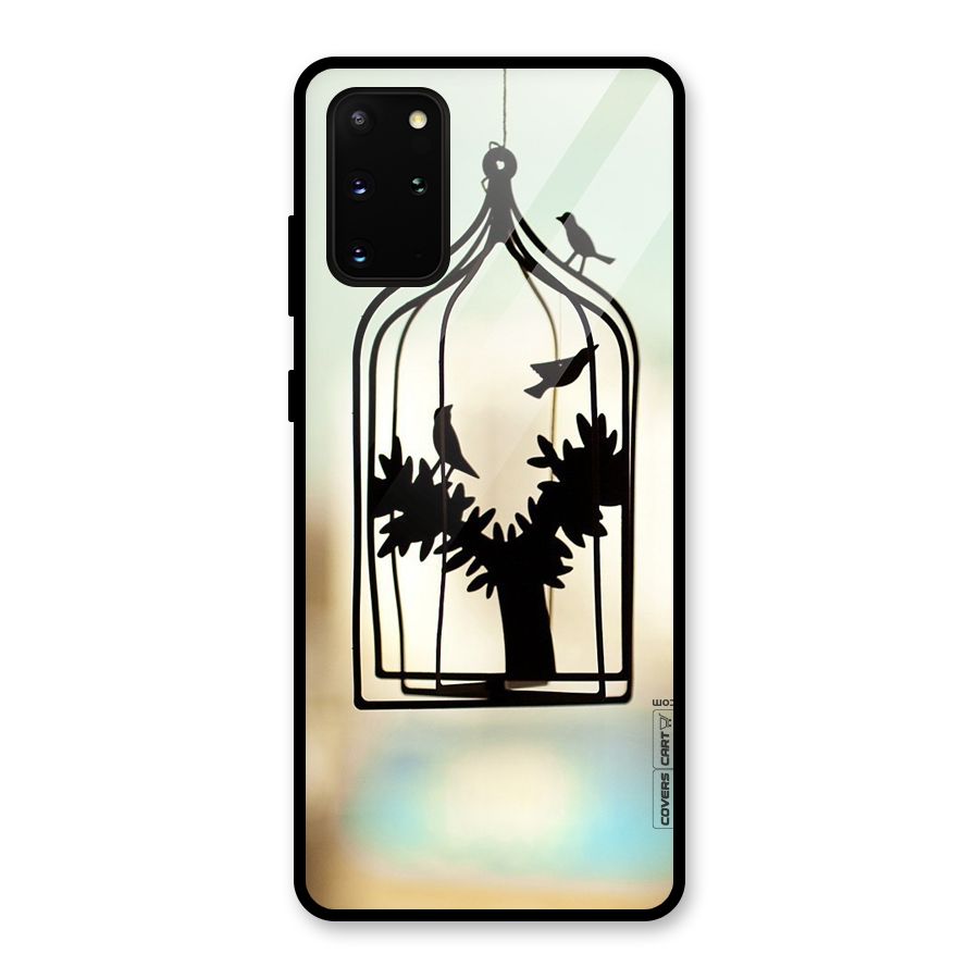 Beautiful Pegion Cage Glass Back Case for Galaxy S20 Plus