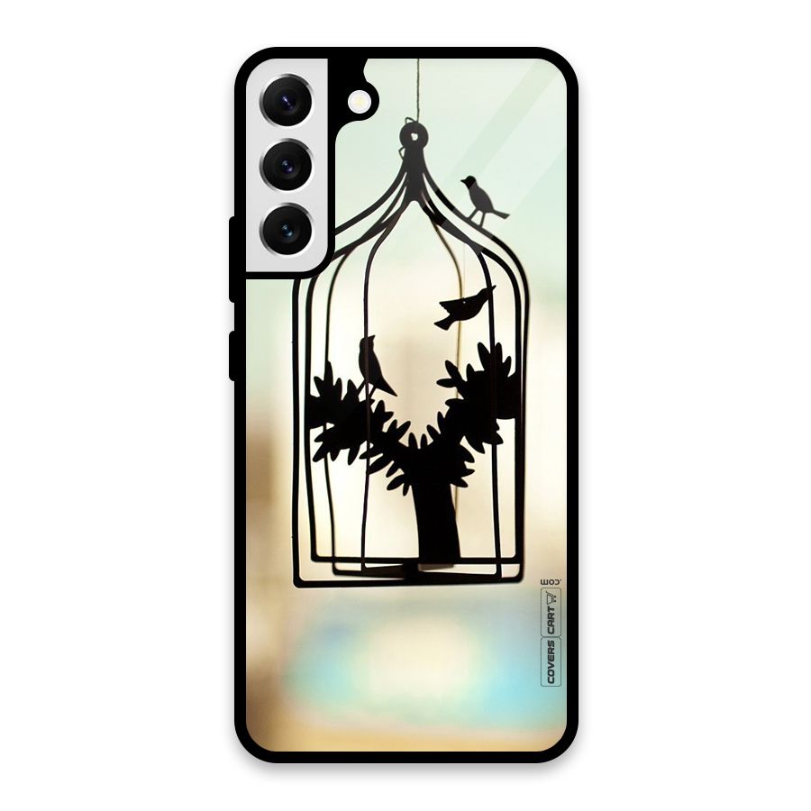 Beautiful Pegion Cage Glass Back Case for Galaxy S22 Plus 5G
