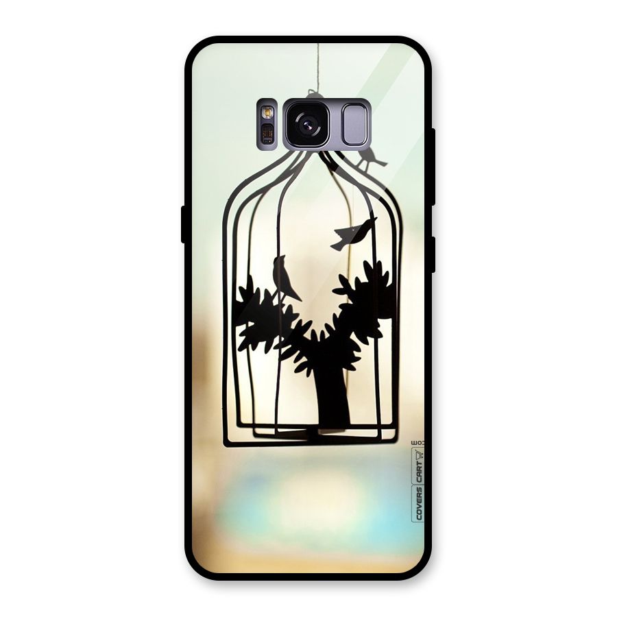 Beautiful Pegion Cage Glass Back Case for Galaxy S8