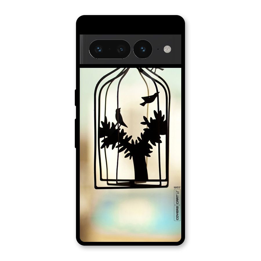 Beautiful Pegion Cage Glass Back Case for Google Pixel 7 Pro