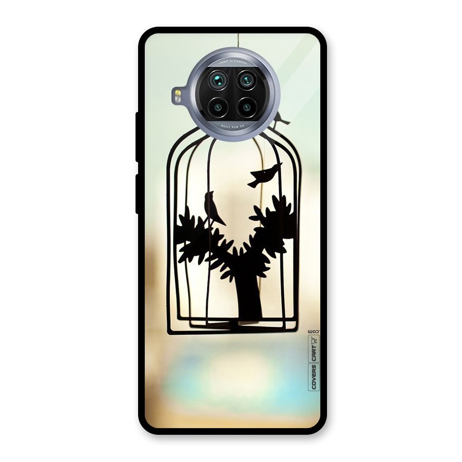 Beautiful Pegion Cage Glass Back Case for Mi 10i