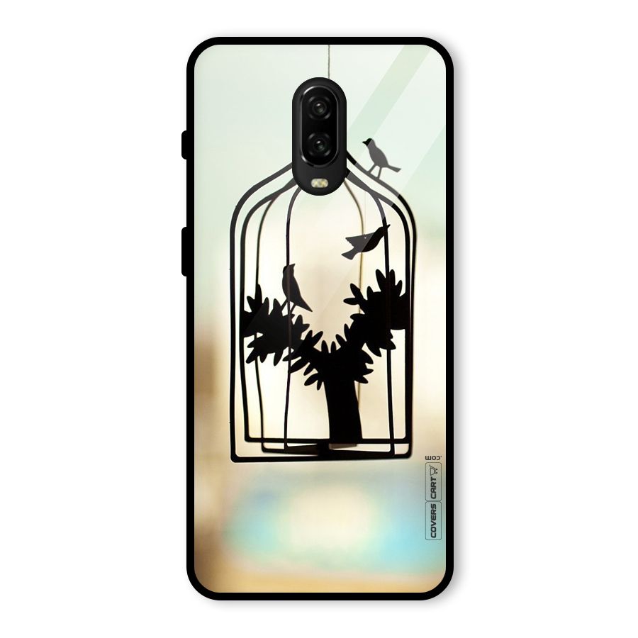 Beautiful Pegion Cage Glass Back Case for OnePlus 6T