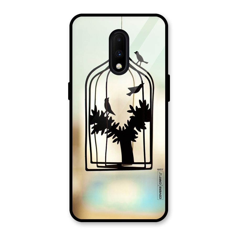 Beautiful Pegion Cage Glass Back Case for OnePlus 7