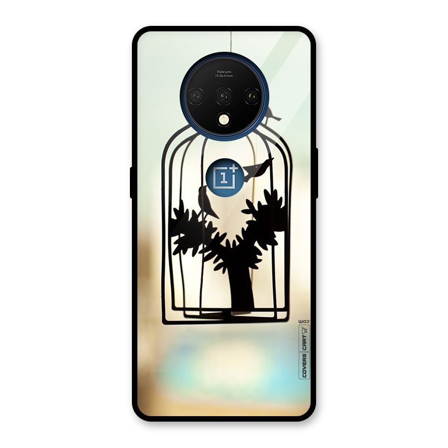 Beautiful Pegion Cage Glass Back Case for OnePlus 7T
