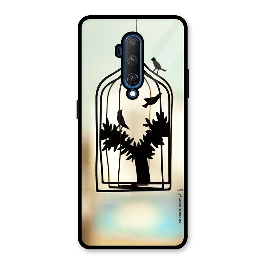 Beautiful Pegion Cage Glass Back Case for OnePlus 7T Pro