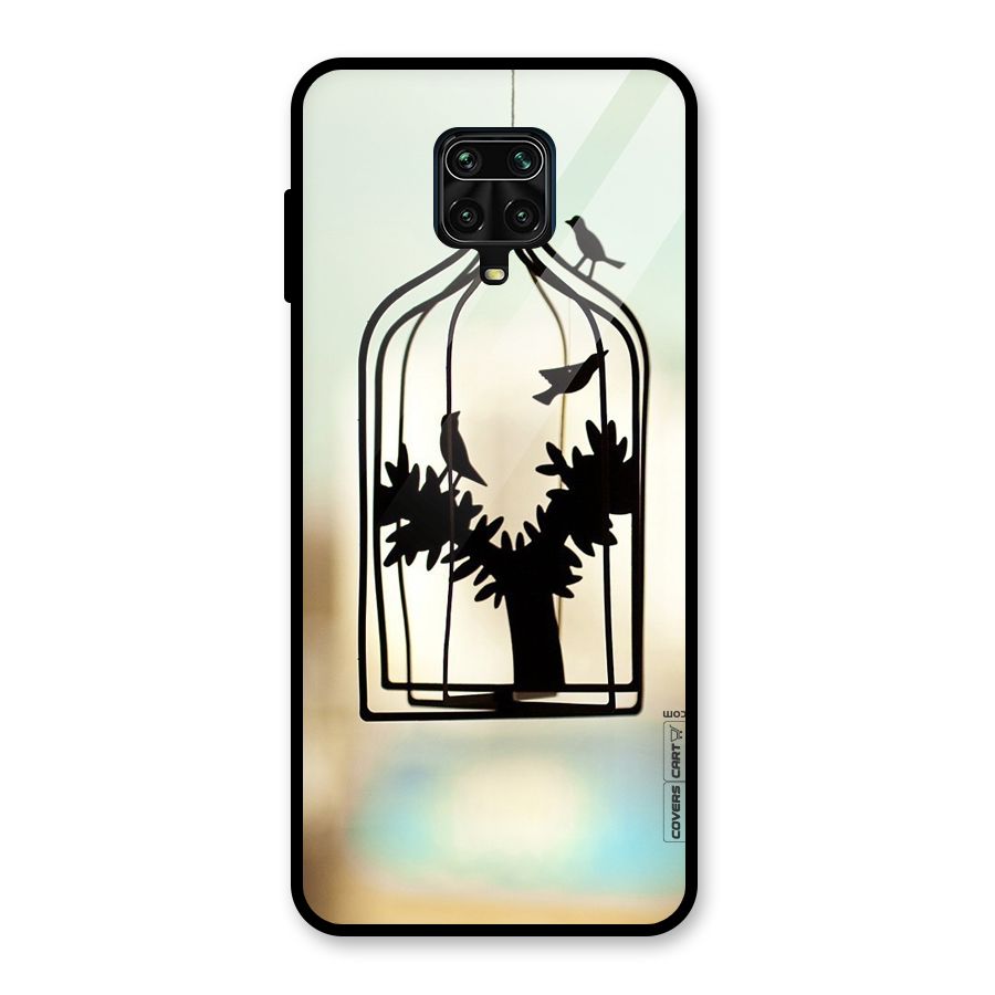 Beautiful Pegion Cage Glass Back Case for Poco M2 Pro