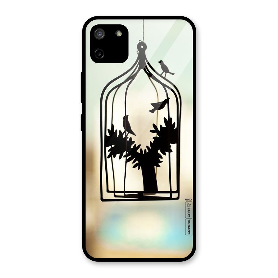 Beautiful Pegion Cage Glass Back Case for Realme C11