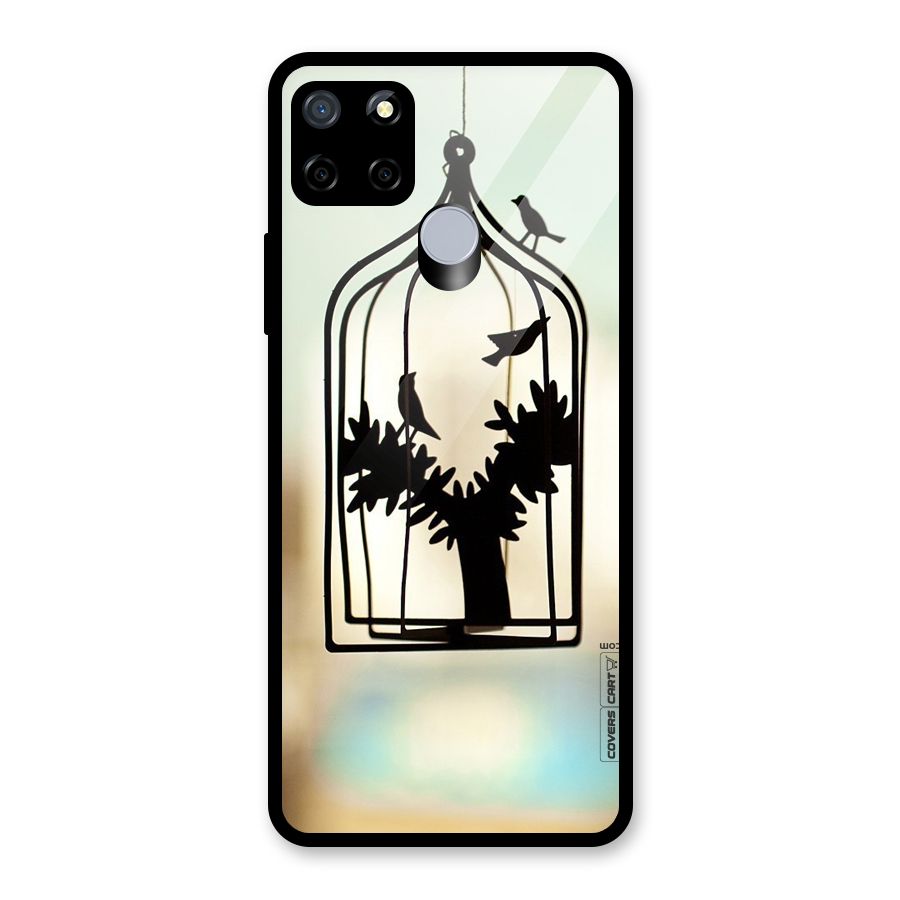 Beautiful Pegion Cage Glass Back Case for Realme C12