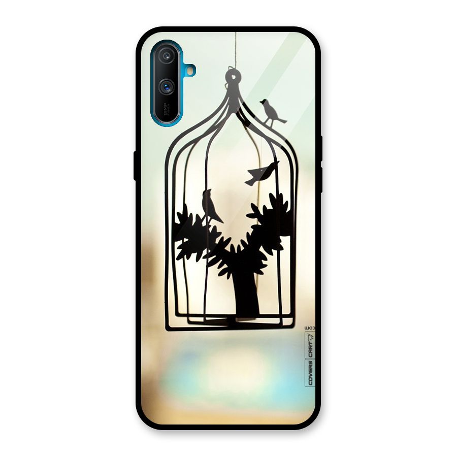 Beautiful Pegion Cage Glass Back Case for Realme C3