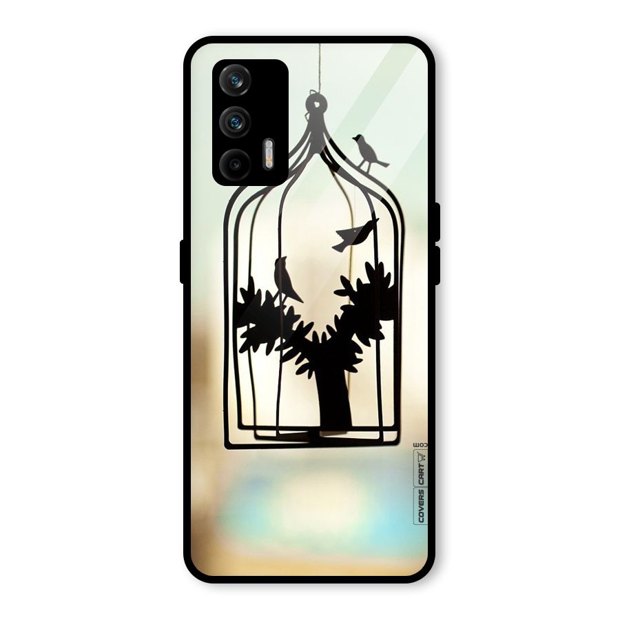 Beautiful Pegion Cage Glass Back Case for Realme GT 5G