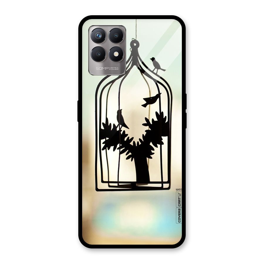 Beautiful Pegion Cage Glass Back Case for Realme Narzo 50