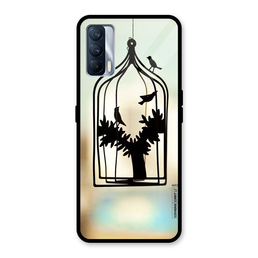 Beautiful Pegion Cage Glass Back Case for Realme X7