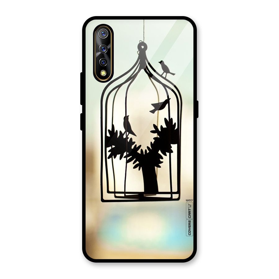 Beautiful Pegion Cage Glass Back Case for Vivo S1