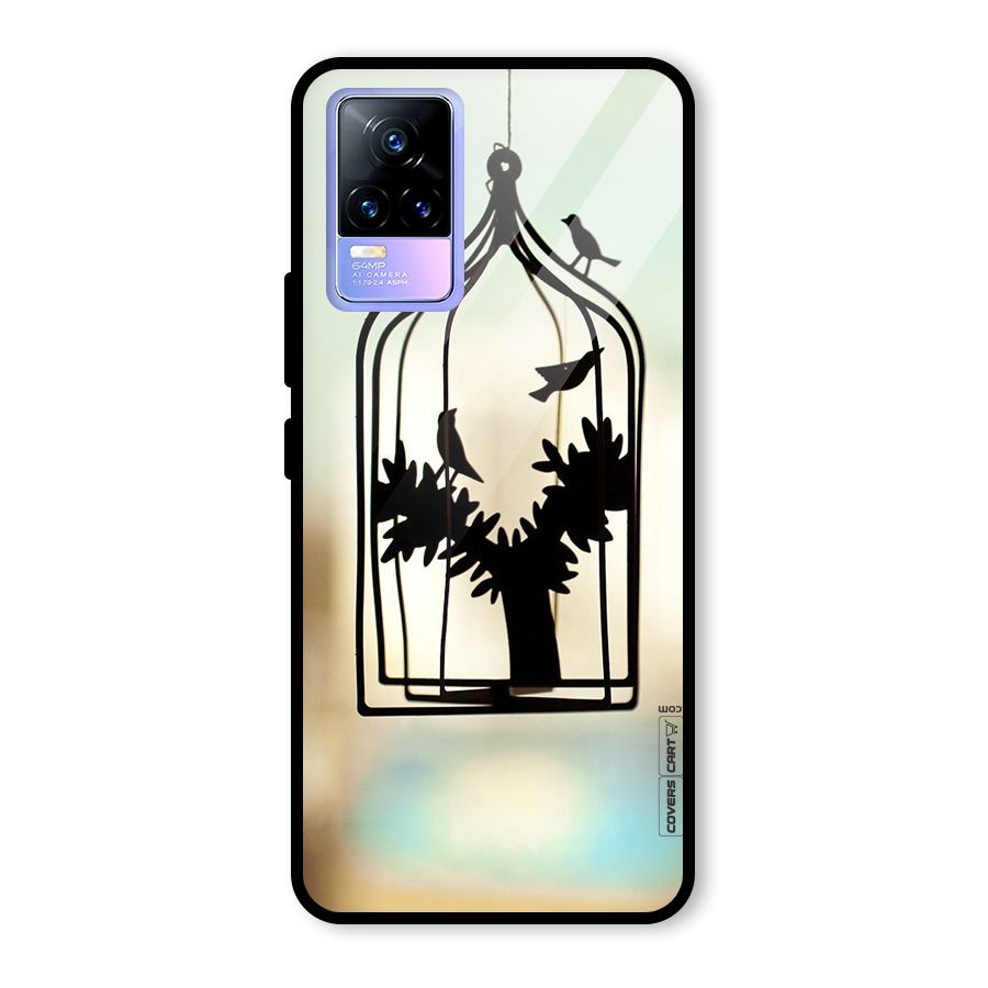 Beautiful Pegion Cage Glass Back Case for Vivo Y73