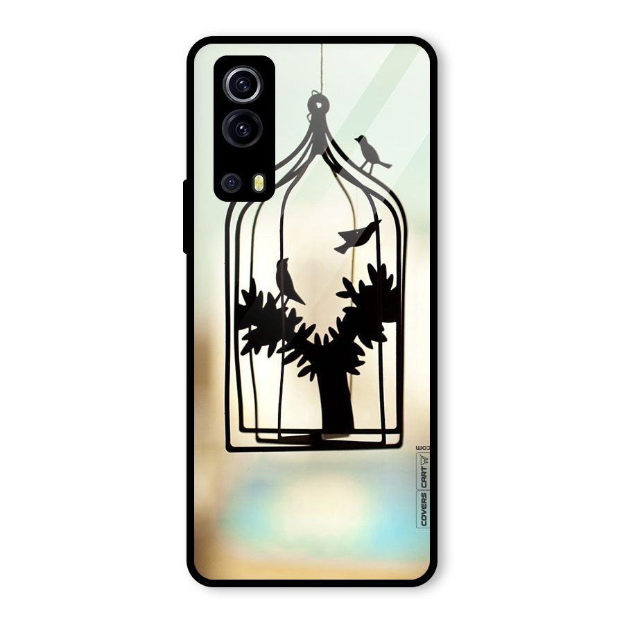 Beautiful Pegion Cage Glass Back Case for Vivo iQOO Z3