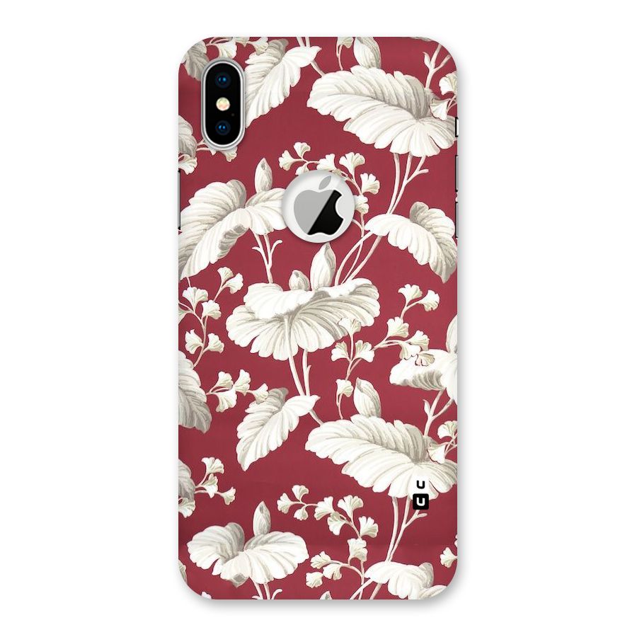 Beautiful Petals Back Case for iPhone X Logo Cut