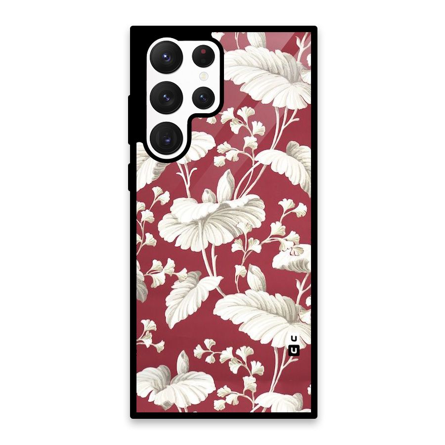 Beautiful Petals Glass Back Case for Galaxy S22 Ultra 5G