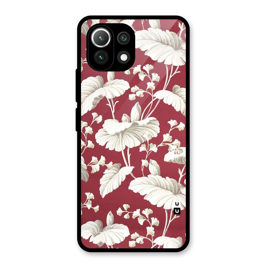 Beautiful Petals Glass Back Case for Mi 11 Lite