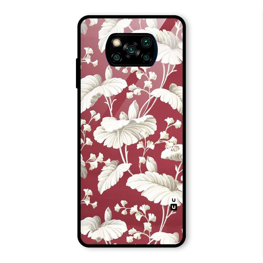 Beautiful Petals Glass Back Case for Poco X3 Pro