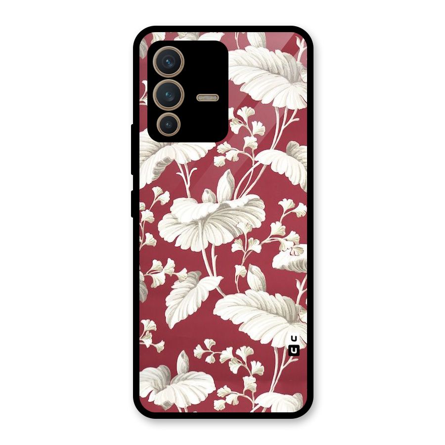 Beautiful Petals Glass Back Case for Vivo V23 5G