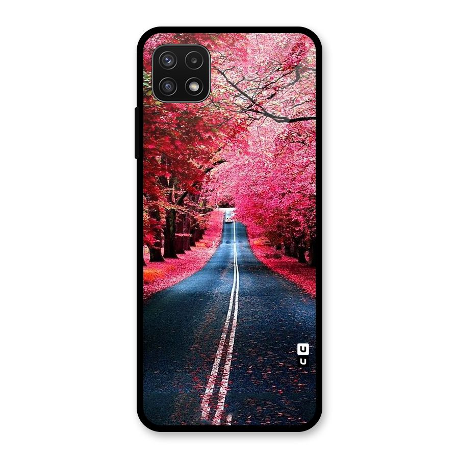 Beautiful Red Trees Glass Back Case for Galaxy A22 5G